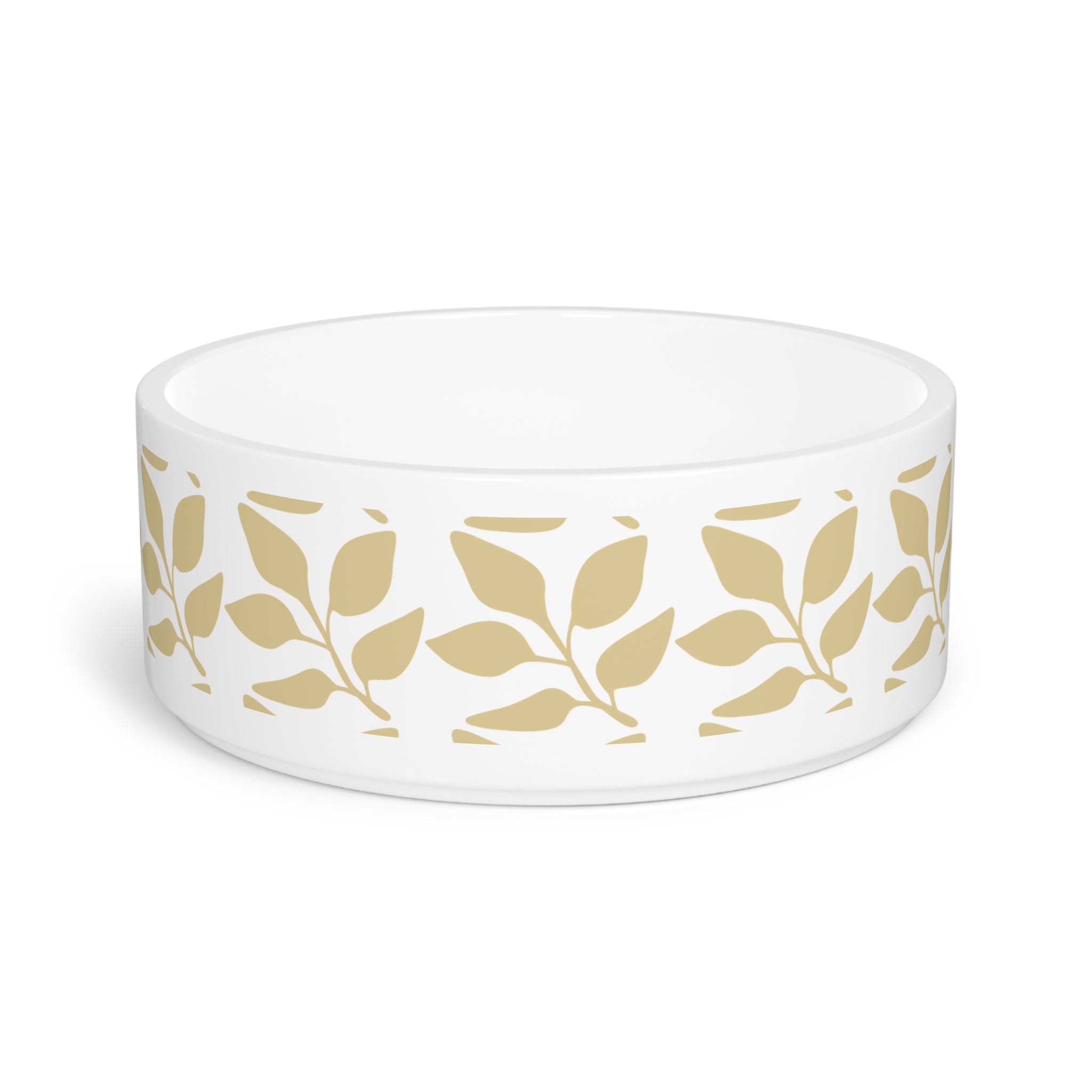 Luna Gold Leaf Ceramic Pet Bowl